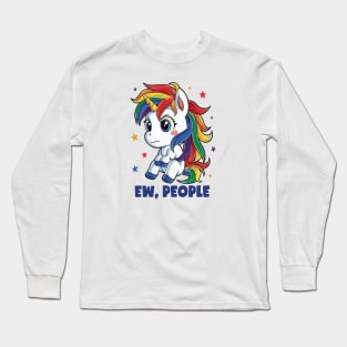 Ew People Unicorn Design Long Sleeve T-Shirt